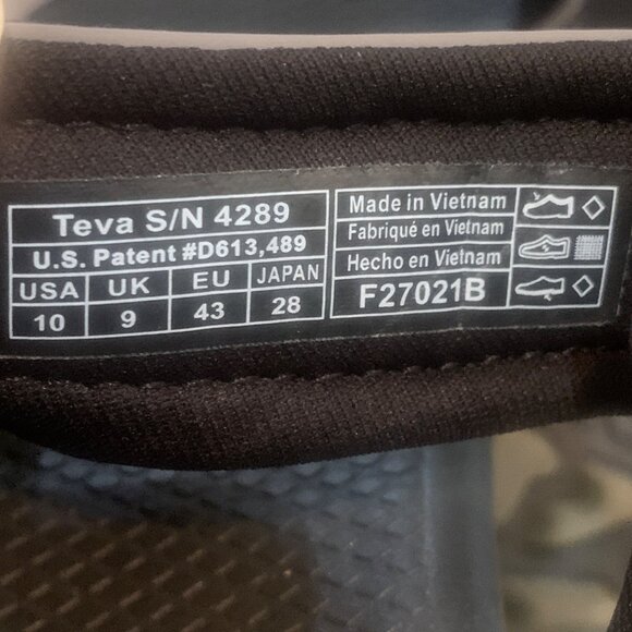 Teva Minam Men's Sandal 4289 BLK Sz 10 Hiking Sport Comfort Outdoors Water Shoe - Picture 10 of 10